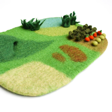 Load image into Gallery viewer, Tara Treasures Felt Farm Play Mat Playscape