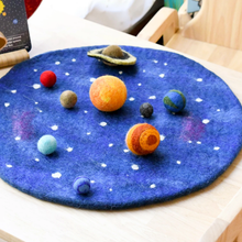 Load image into Gallery viewer, Tara Treasures Solar System Outer Space Play Mat with Felt Planets