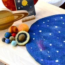 Load image into Gallery viewer, Tara Treasures Solar System Outer Space Play Mat with Felt Planets
