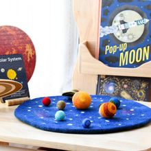 Load image into Gallery viewer, Tara Treasures Solar System Outer Space Play Mat with Felt Planets