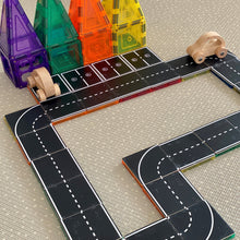 Load image into Gallery viewer, Learn & Grow Magnetic Tile Topper: 40pc Road Pack