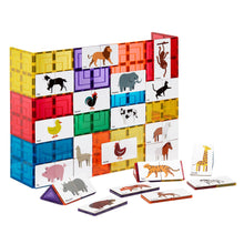 Load image into Gallery viewer, Learn & Grow Magnetic Tile Topper: 40pc Duo Animal Puzzle Pack