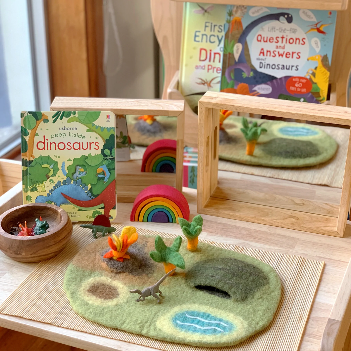 Tara Treasures Dinosaur Land Play Mat Playscape