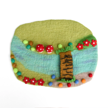 Load image into Gallery viewer, Tara Treasures Fairy River and Bridge Play Mat Playscape
