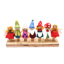 Load image into Gallery viewer, Tara Treasures Fairies & Gnomes Finger Puppet Set