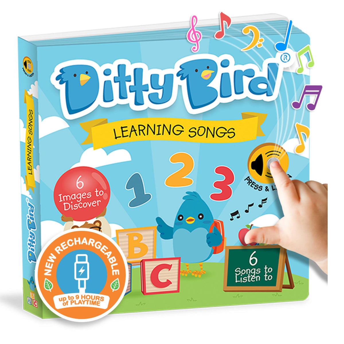 Ditty Bird Learning Songs Board Books (Rechargeable)