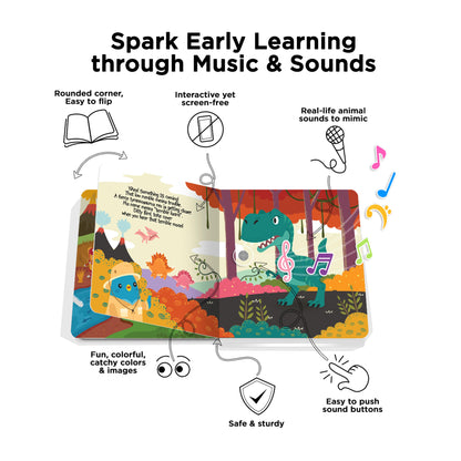 Ditty Bird Dinosaur Sounds Board Book (Rechargeable)