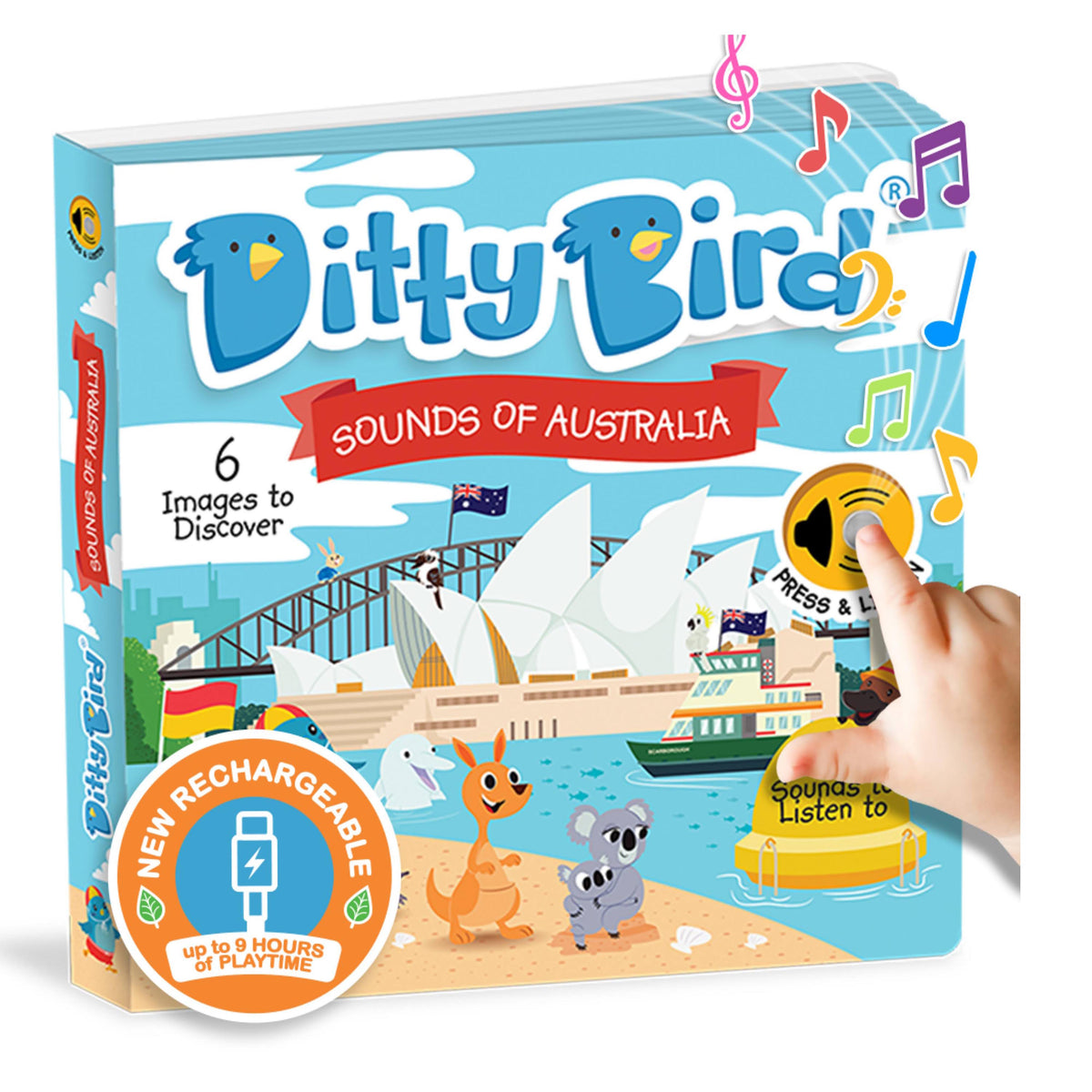 Ditty Bird Sounds of Australia Board Book (Rechargeable)