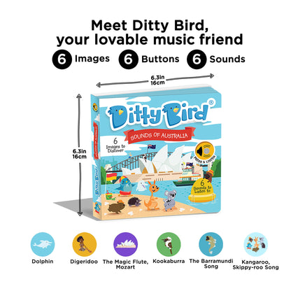 Ditty Bird Sounds of Australia Board Book (Rechargeable)
