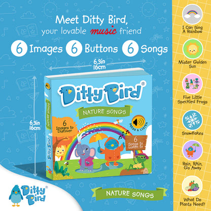 Ditty Bird Nature Songs Board Book (Rechargeable)
