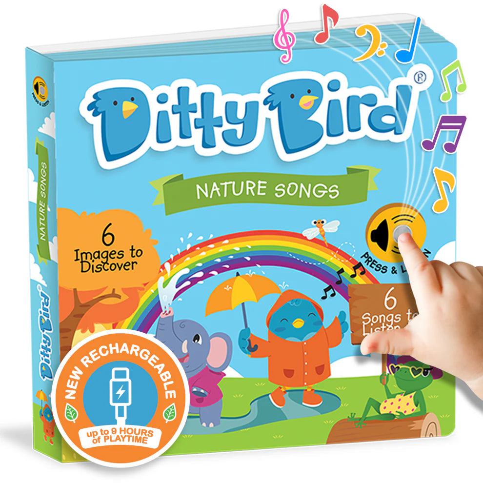 Ditty Bird Nature Songs Board Book (Rechargeable)