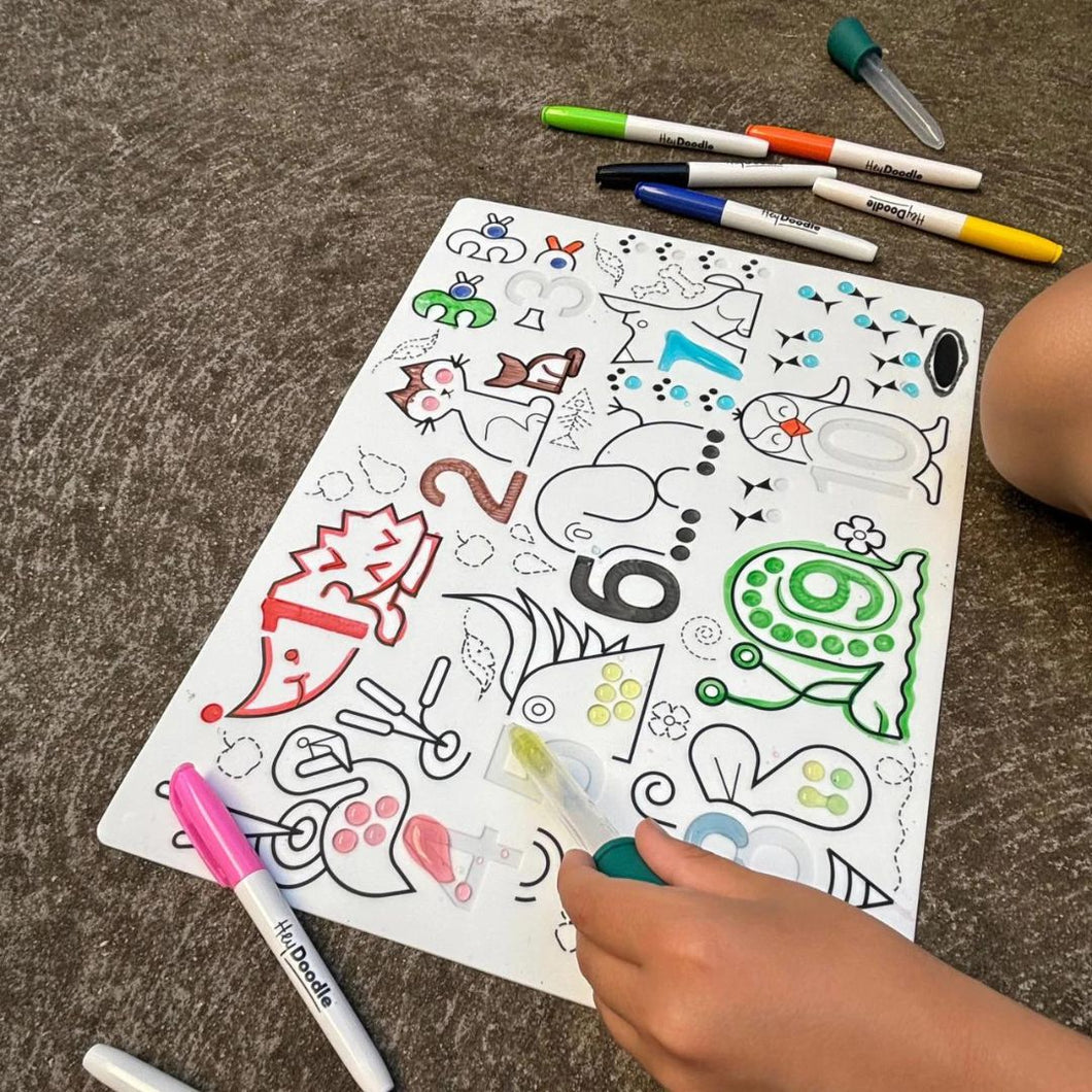 HeyDoodle Sensory Mat - Wild Digits