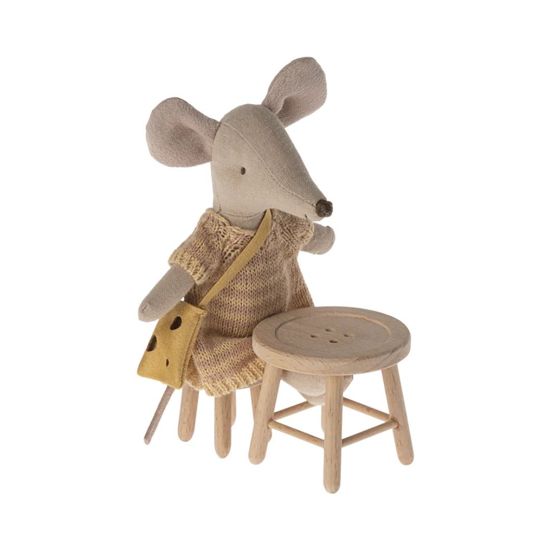 Maileg Mouse Table and Stool Set