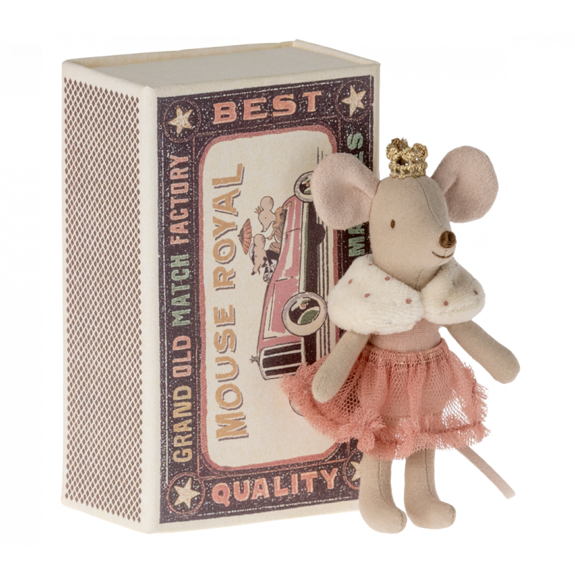 Maileg Little Sister Princess Mouse In Matchbox (2023)