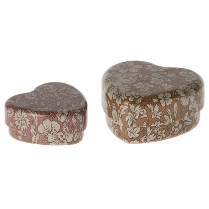 Maileg 2pc Metal Heart Box (Assorted)
