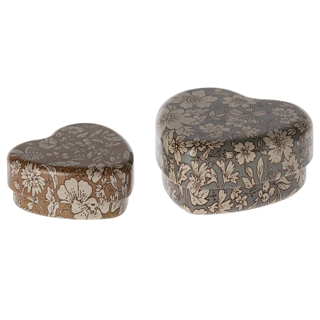 Maileg 2pc Metal Heart Box (Assorted)