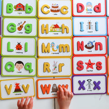 Load image into Gallery viewer, Curious Columbus Flash Cards &amp; ABC Magnetic Letters
