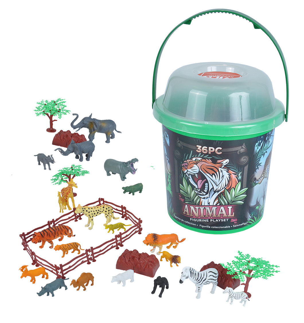 Wild Republic Animal Bucket Playset