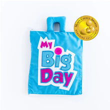 Load image into Gallery viewer, Curious Columbus Fabric Activity Book: My Big Day (Blue)
