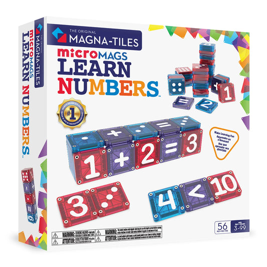Magna Tiles 56pc MicroMAGS - Learn Numbers