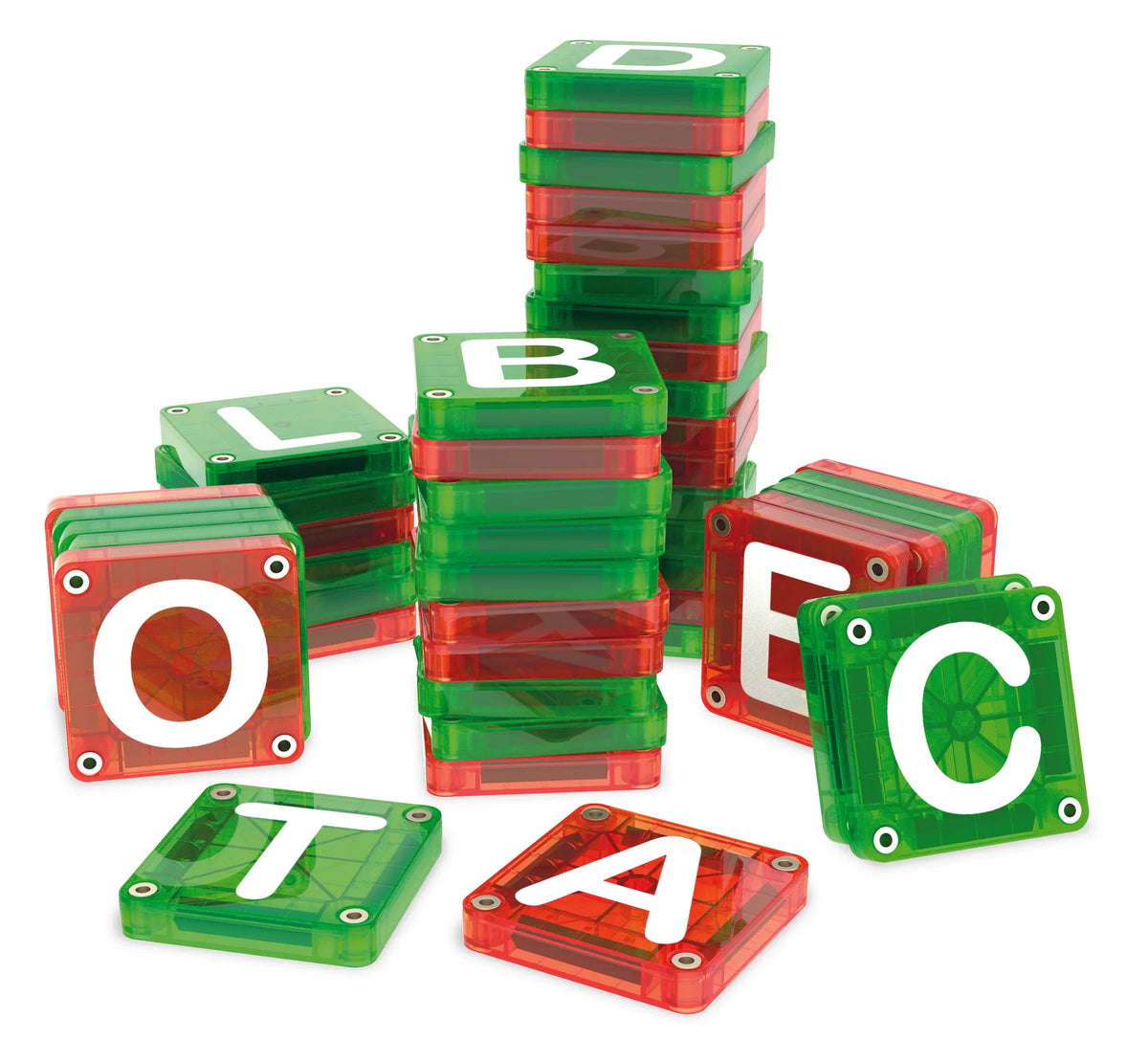 Magna Tiles 56pc MicroMAGS - Learn Letters