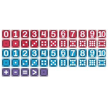 Magna Tiles 56pc MicroMAGS - Learn Numbers