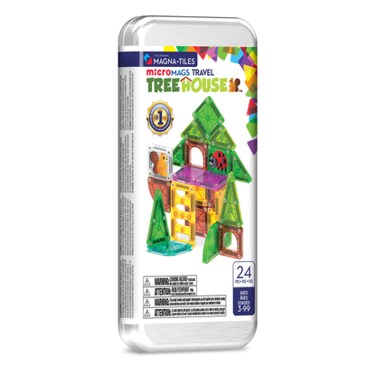 Magna Tiles 24pc microMAGS - Tree House Travel Set