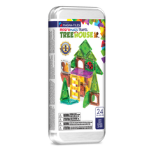 Load image into Gallery viewer, Magna Tiles 24pc microMAGS - Tree House Travel Set
