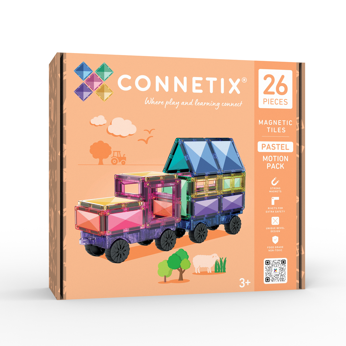 Connetix 26pc Pastel Motion Pack