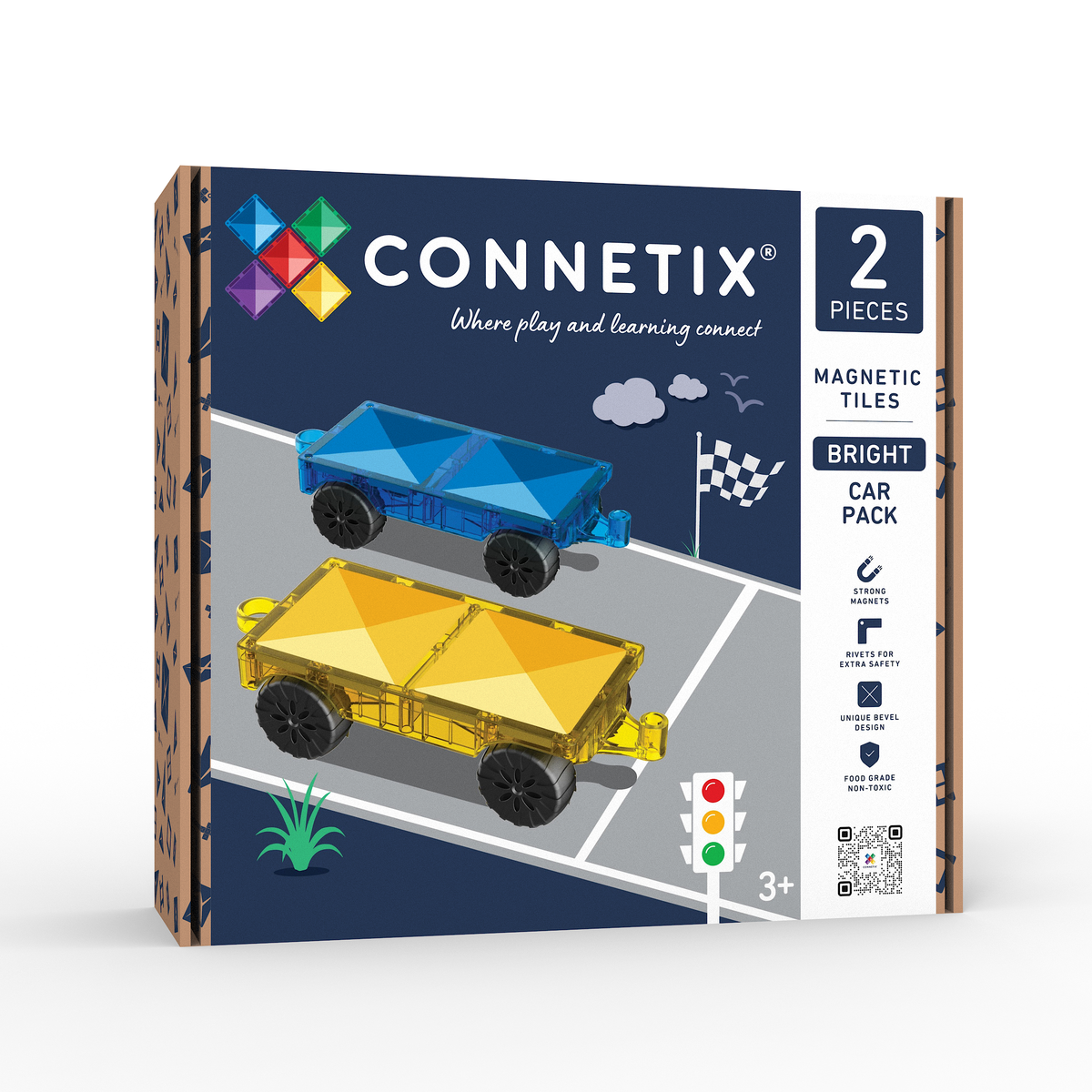 Connetix Bright 2pc Car Pack