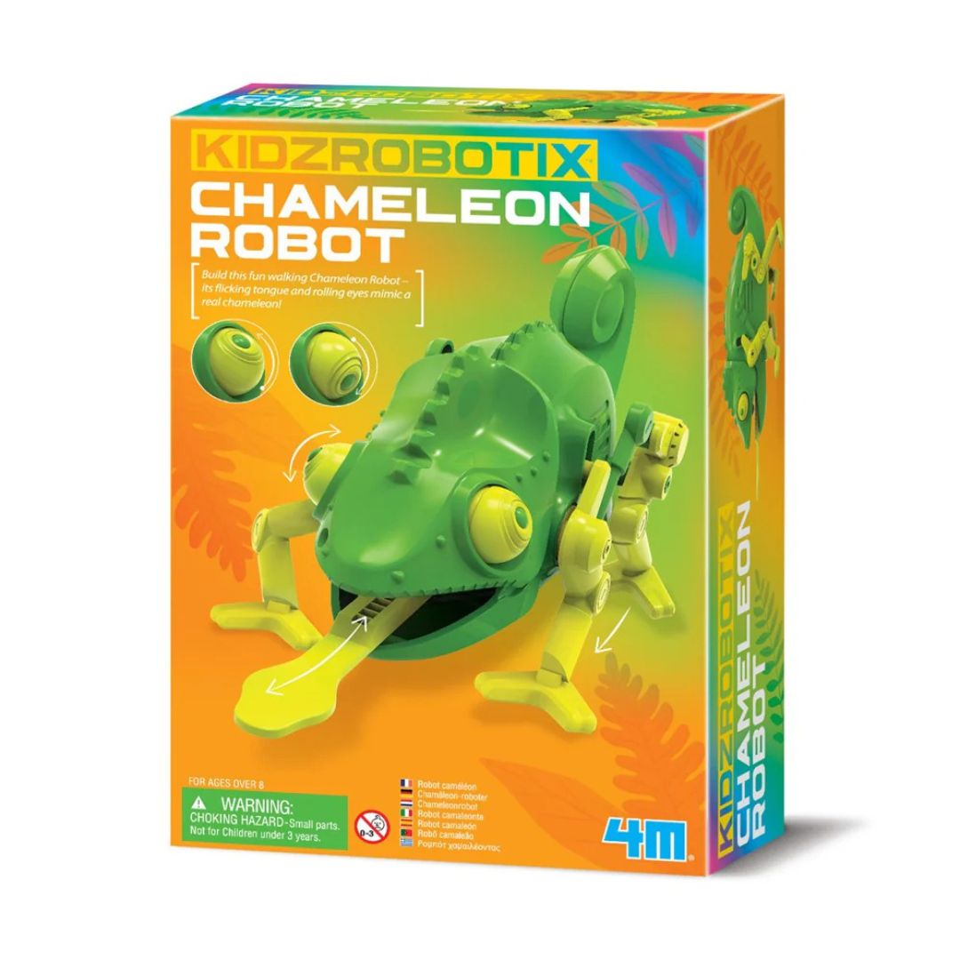 Box of KidzRobotix Chameleon Robot toy with colorful design