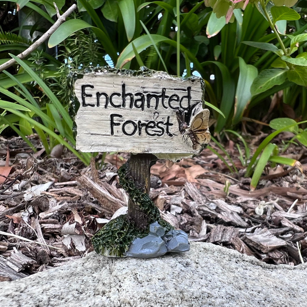 Fairy Garden Enchanted Forest Sign