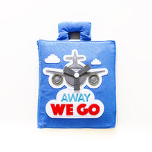 Load image into Gallery viewer, Curious Columbus Fabric Activity Book: Away We Go
