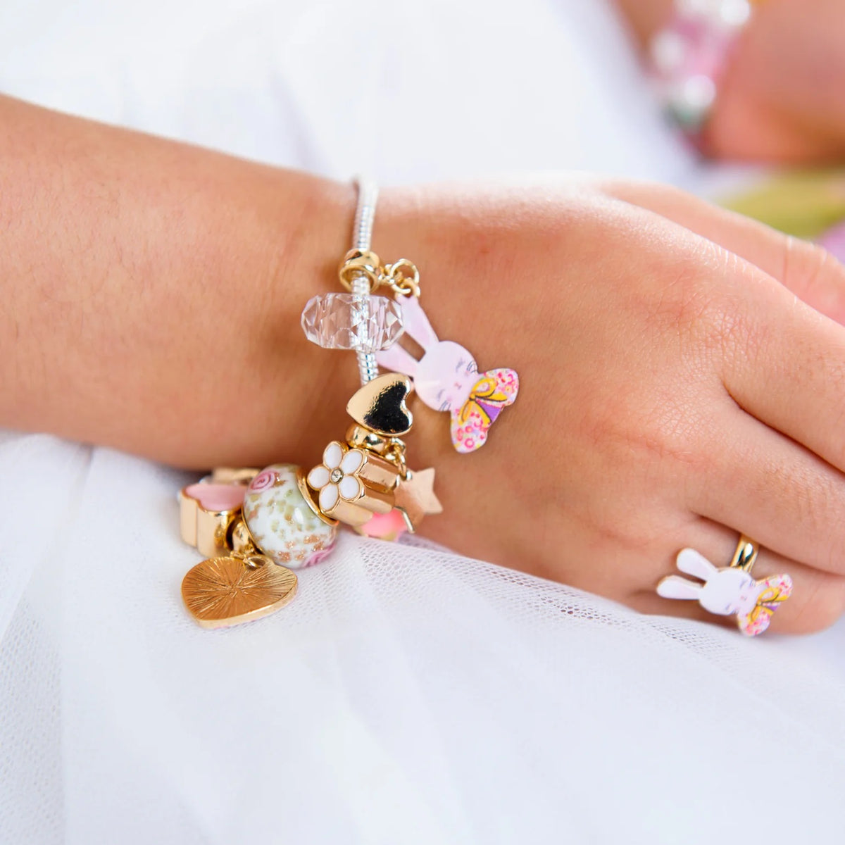 Lauren Hinkley Petite Fleur BunBun charm bracelet