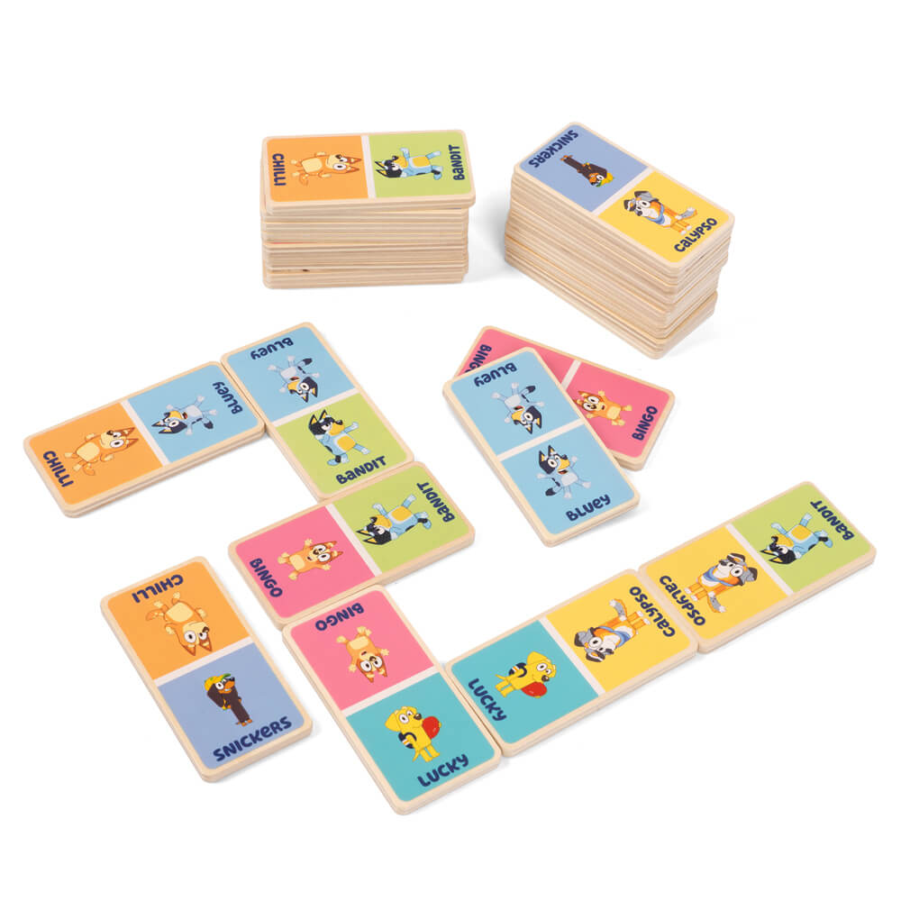 Bluey Wooden Dominoes