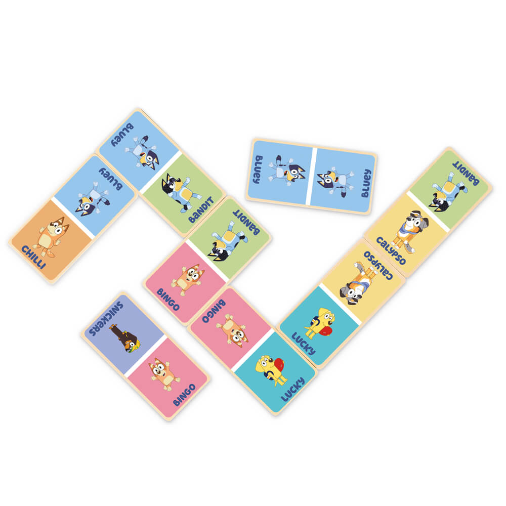Bluey Wooden Dominoes