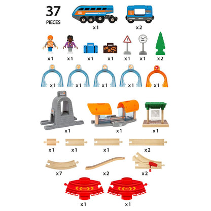 BRIO 37pc Smart Tech Action Tunnel Travel Set
