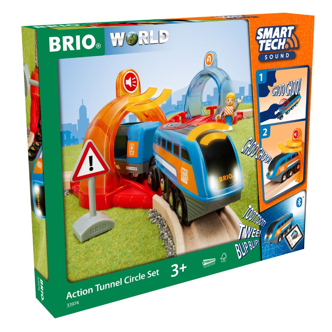BRIO 14pc Smart Tech Action Tunnel Circle Set