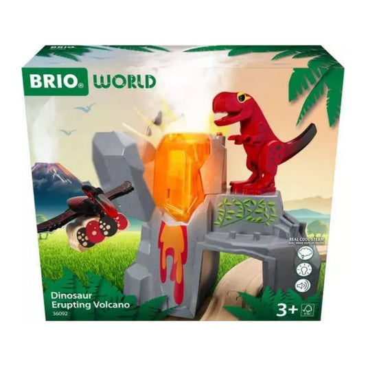 BRIO 5pc Dinosaur Erupting Volcano