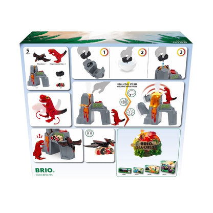 BRIO 5pc Dinosaur Erupting Volcano