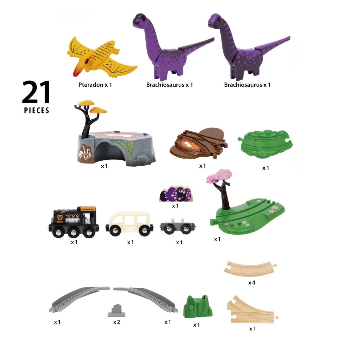 BRIO 21pc Dinosaur Adventure Set