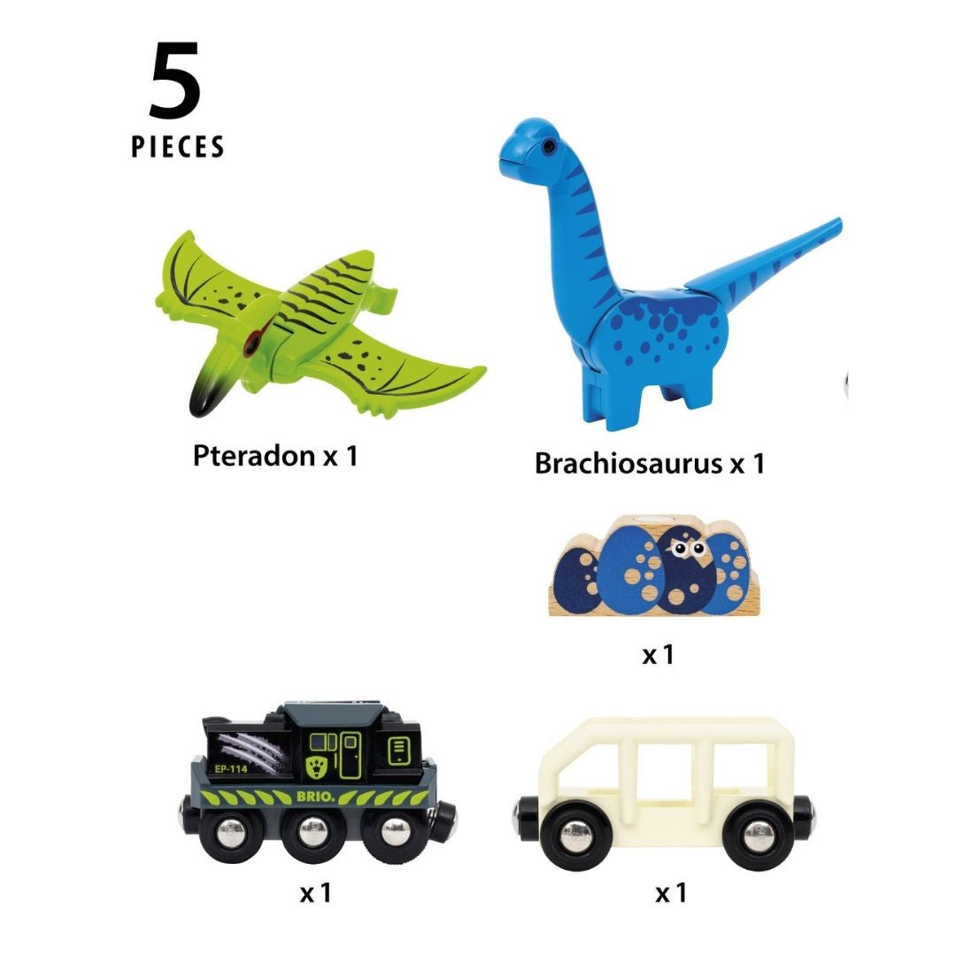 BRIO 5pc Dinosaur Battery Train Set