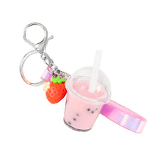 Load image into Gallery viewer, Tiger Tribe Bag Charm Kit - Strawberry Bubble Tea
