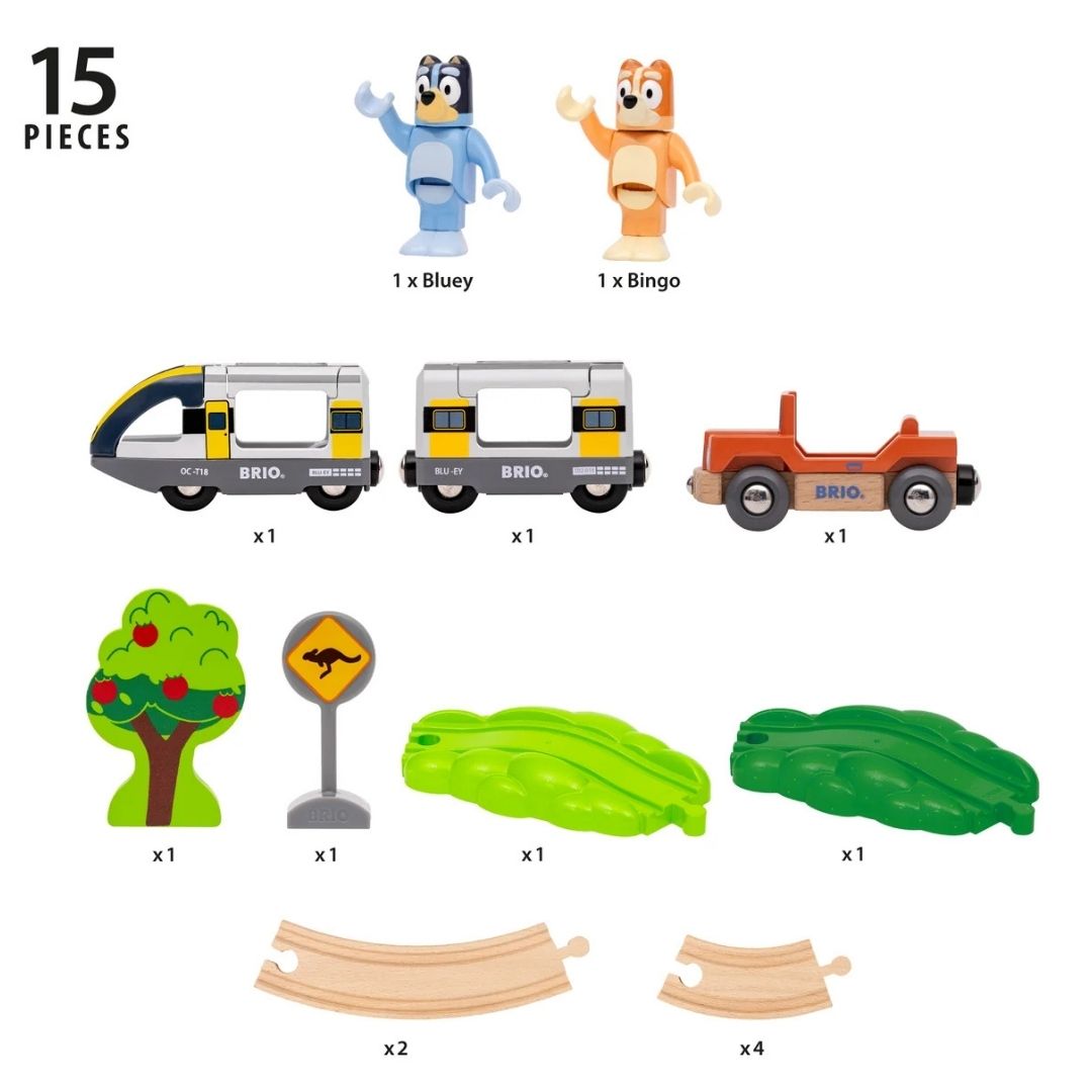BRIO 15pc Bluey Train Set
