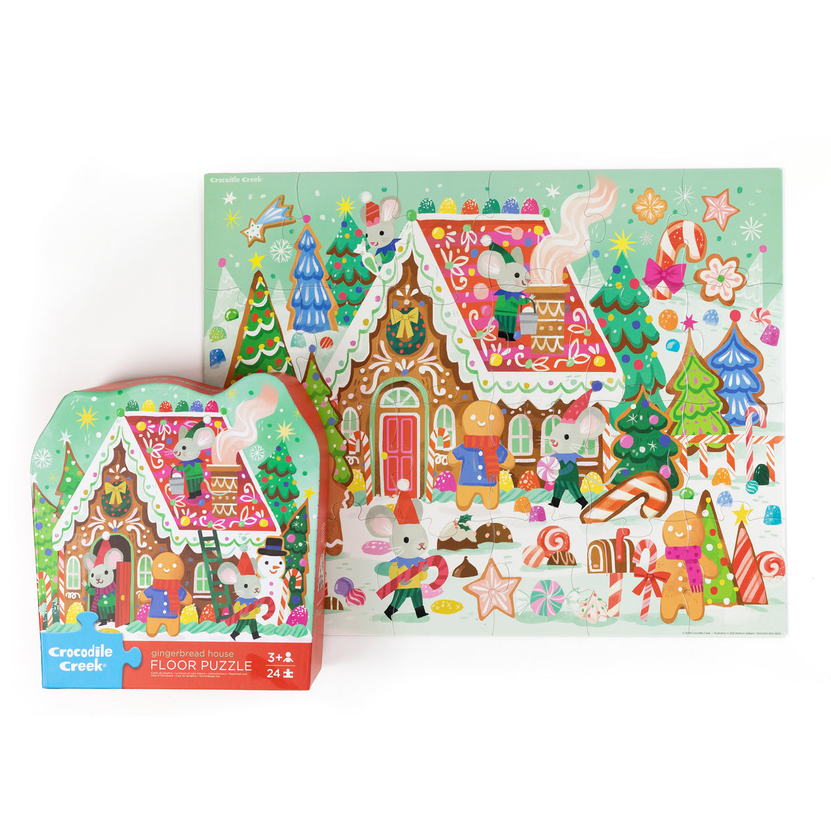 Crocodile Creek Classic Floor Puzzle 24pc - Gingerbread House