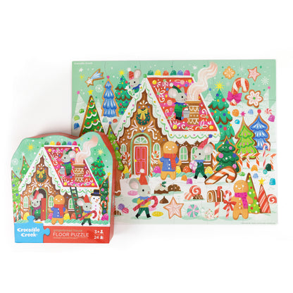Crocodile Creek Classic Floor Puzzle 24pc - Gingerbread House
