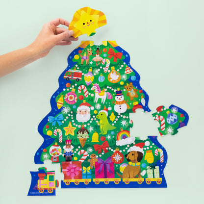 Crocodile Creek Classic Floor Puzzle 24pc - Christmas Tree