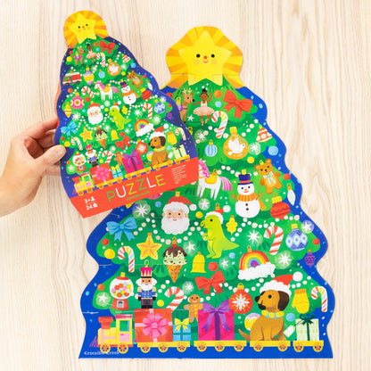 Crocodile Creek Classic Floor Puzzle 24pc - Christmas Tree