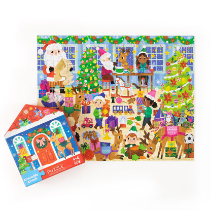 Crocodile Creek Flat House Puzzle 50pc - Santa's Workshop