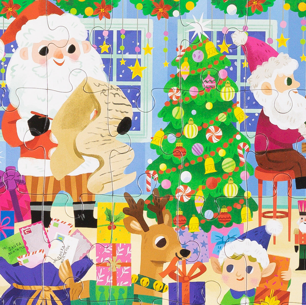 Crocodile Creek Flat House Puzzle 50pc - Santa's Workshop